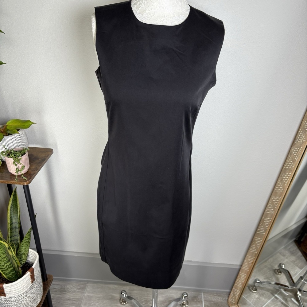NWT Natori Women's 6 Black Structured Sleeveless Lined Dress LBD Career